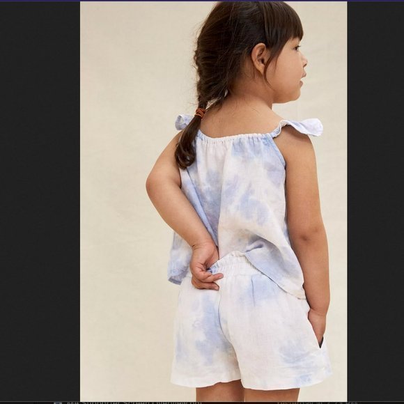 Anthropologie Cloth & Stone Ruffled Linen Tank Girls 7/8 NWT‎ - Picture 3 of 6